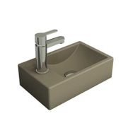 Bocchi Milano 37 cm Mat Kaşmir Dar Sol Tezgah Üstü Asma Lavabo