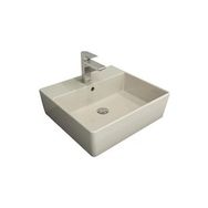 Bocchi Milano 50 cm Çanak Batarya Delikli Parlak Bisküvi Lavabo