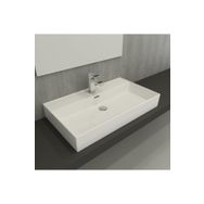 Bocchi Milano 80 cm Çanak Parlak Beyaz Lavabo