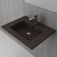 Bocchi Milano Etajerli 60 cm Mat Kahve Lavabo