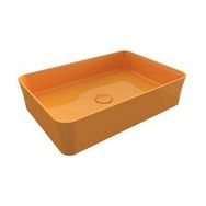 Bocchi Slim Line 55x38 cm Mandalina Sarısı Dikdörtgen İnce Kenar Lavabo