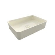 Bocchi Slim Line 55x38 cm Parlak Bisküvi Dikdörtgen İnce Kenar Lavabo