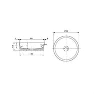 Bocchi Slim Line Yuvarlak 38 cm Mat Kaşmir Lavabo