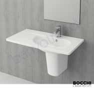 Bocchi Taormina Arch 85 cm Parlak Beyaz Etajerli Lavabo