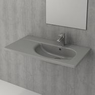 Bocchi Taormina Arch 86 cm Etajerli Mat Gri Lavabo