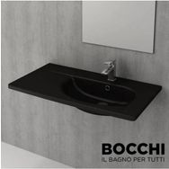 Bocchi Taormina Arch 86 cm Etajerli Mat Siyah Lavabo