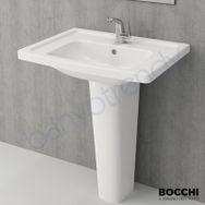 Bocchi Taormina Pro 65 cm Etajerli Parlak Beyaz Lavabo
