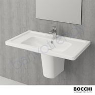 Bocchi Taormina Pro 85 cm Etajerli Parlak Beyaz Lavabo