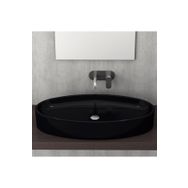 Bocchi Vessel Elips Çanak 85 cm Parlak Siyah Lavabo