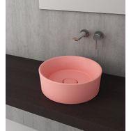 Bocchi Vessel Kare Tezgah Üstü 38 cm Mat Somon Lavabo
