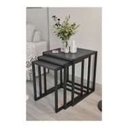 Bofigo 3'lü Antrasit Orta Yan Metal Zigon Sehpa