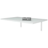 Bofigo 72x45 cm Beyaz Duvara Monteli Katlanır Mutfak Balkon Çalışma Masası