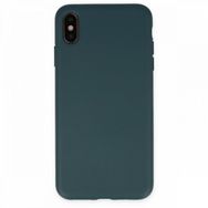 Bol Çeşit iPhone XS Max Nano İçi Kadife Koyu Yeşil Silikon Kılıf