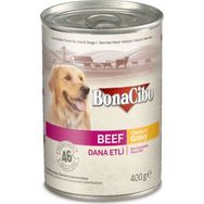 Bonacibo 400 gr Soslu Dana Etli Yaş Yetişkin Köpek Maması