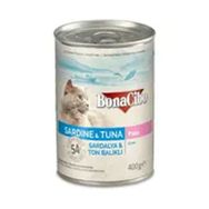 BonaCibo Ezme Sardalya ve Ton Balıklı Yaş 400 gr Kedi Maması