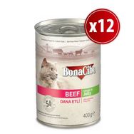 Bonacibo Jöleli Dana Etli 12x400 gr Yaş Kedi Maması