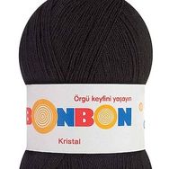 Bonbon 98206 Siyah Kristal Örgü Lif İpi