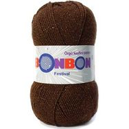 Bonbon Renk No:219 Festival Simli Örgü İpi Yünü