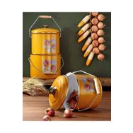 Bonera 14-16-18 cm 3'lü Hardal Sarısı Emaye Bakraç Set