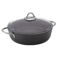 Bonera Siyah Granit Basık 26 cm Karnıyarık Tenceresi