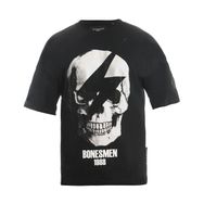 Bonesmen Yuvarlak Yaka Oversize Parlak Kuru Kafa T-shirt