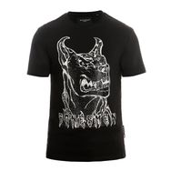 Bonesmen Yuvarlak Yaka Parlayan Vahşi Dogo T-shirt