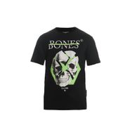 Bonesmen Yuvarlak Yaka Yeşil Çizgi Kuru Kafa T-shirt