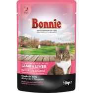 Bonnie 100 gr Kuzu Etli & Ciğerli Yetişkin Yaş Mama Kedi