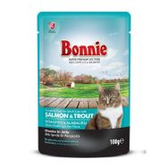 Bonnie 100 gr Pouch Somonlu ve Alabalıklı Jelly Yetişkin Kedi Konservesi