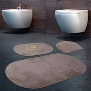 Bonny Home 3'lü Vizon Rixos Kaymaz Tabanlı Klozet ve Banyo Halısı