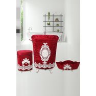 Bonny Home Lisa Kirli Bordo Çamaşır Sepeti Seti