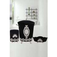 Bonny Home Lisa Kirli Siyah Çamaşır Sepeti Seti