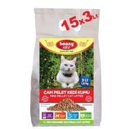 Bonny Nice Doğal Pellet Çam Peleti Kalın 15 x 3 lt Kedi Kumu