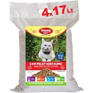Bonny Nice Doğal Pellet Çam Peleti Kalın 4 x 17 lt Kedi Kumu