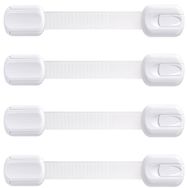 Booboo® (4 Paket) Çocuk Korumalı Buzdolabı Kilidi Buzdolabı Kapı Kilitleri | Bebek Dolabı Çekmecelerinizi, Bulaşık Makinenizi, Çöp Kovalarınızı ve Dolaplarınızı 3M Yapışkanlı Kilitli Koruyun | Kolay