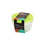 Bora BO552 3'lü Set 1300 ml Yuvarlak Saklama Kabı
