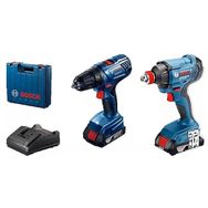 Bosch 06019F810A GSR 180-LI GDX 180-LI 2 x 2 Ah Professional Set