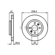 Bosch 0986478124 Orta Ön Fren Aynası