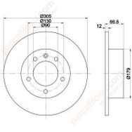 Bosch 0986478970 Oto Arka Fren Diski