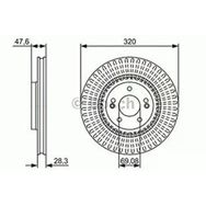 Bosch 0986479A21 0 Ceed 12 Optima 12 İx35 12 I40 12 320X28x5dlxhvlı 51712D7100 Ön Fren Diski