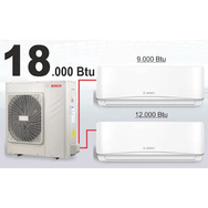 Bosch 1 Dış 18000 Btu 2 İç Ünite 9000 12000 Btu Multi Split İnverter Klima