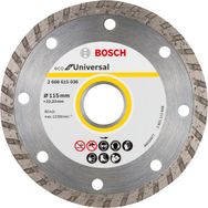 Bosch 115 mm Turbo Ekonomik Seri Genel Yapı Malzemeleri İçin Elmas Kesme Diski