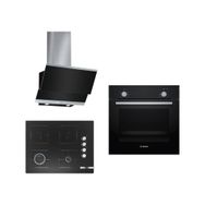 Bosch 176 HBF010BA1T - POP7C6O12O - DWK065G60T 3'lü Siyah Ankastre Set