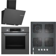 Bosch 249 HBF534EH3T - POP7C9O12O - DWK66PJ70T Gri 3'lü Ankastre Set
