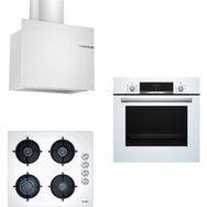 Bosch 250 HBF514BW1T - POP6C2O10O - DWF65AJ20T Beyaz 3'lü Ankastre Set
