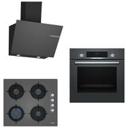 Bosch 250 HBF534EH3T - POP6C9O10O - DWK66PJ70T Gri 3'lü Ankastre Set
