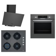 Bosch 256 HBF514BH1T - POP6C9O10O - DWK64PJ70T Gri 3'lü Ankastre Set
