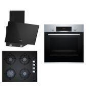 Bosch 271 HBF514BS1T - POP6C6O10O - DWK63PJ60T Siyah 3'lü Ankastre Set