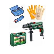 Bosch 600 W Darbeli Matkap ve Vidalama 23 Parça Uç ve Eldiven