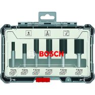 Bosch 6'lı Düz 6 mm Şaftlı Pro Freze Seti